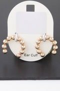 Shiny Beaded Hoop Earrings