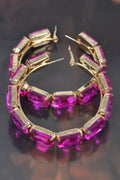 Stone Hoop Earring