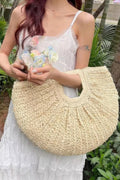 Faux Straw Handmade Handle Bag