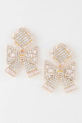 Elegant Bow Rhinestone Earrings