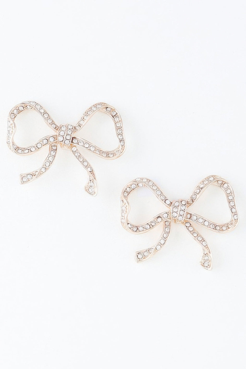 Rhinestone Bow Earrings