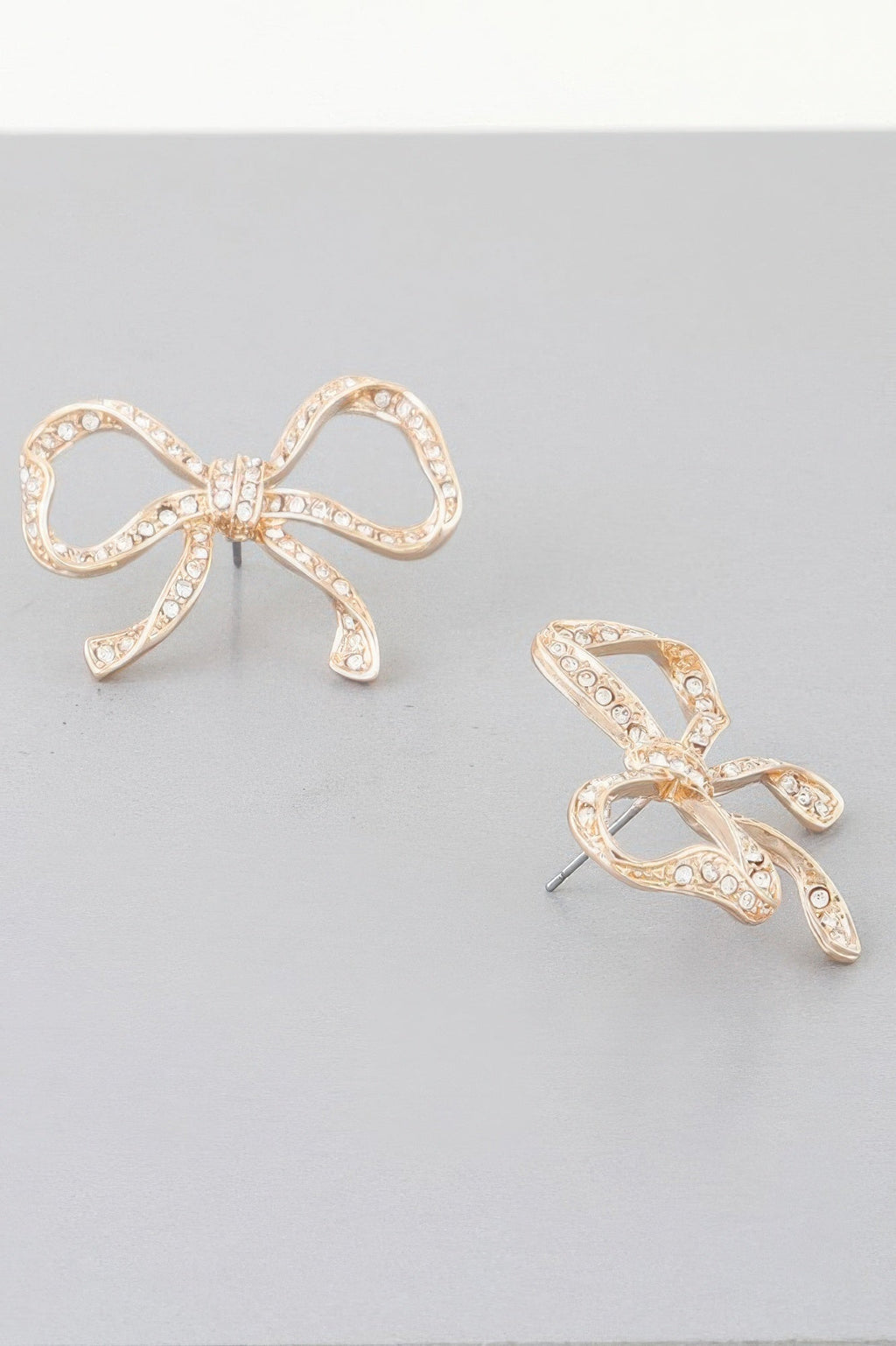 Rhinestone Bow Earrings