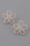 Rhinestone Flower Stud Earrings