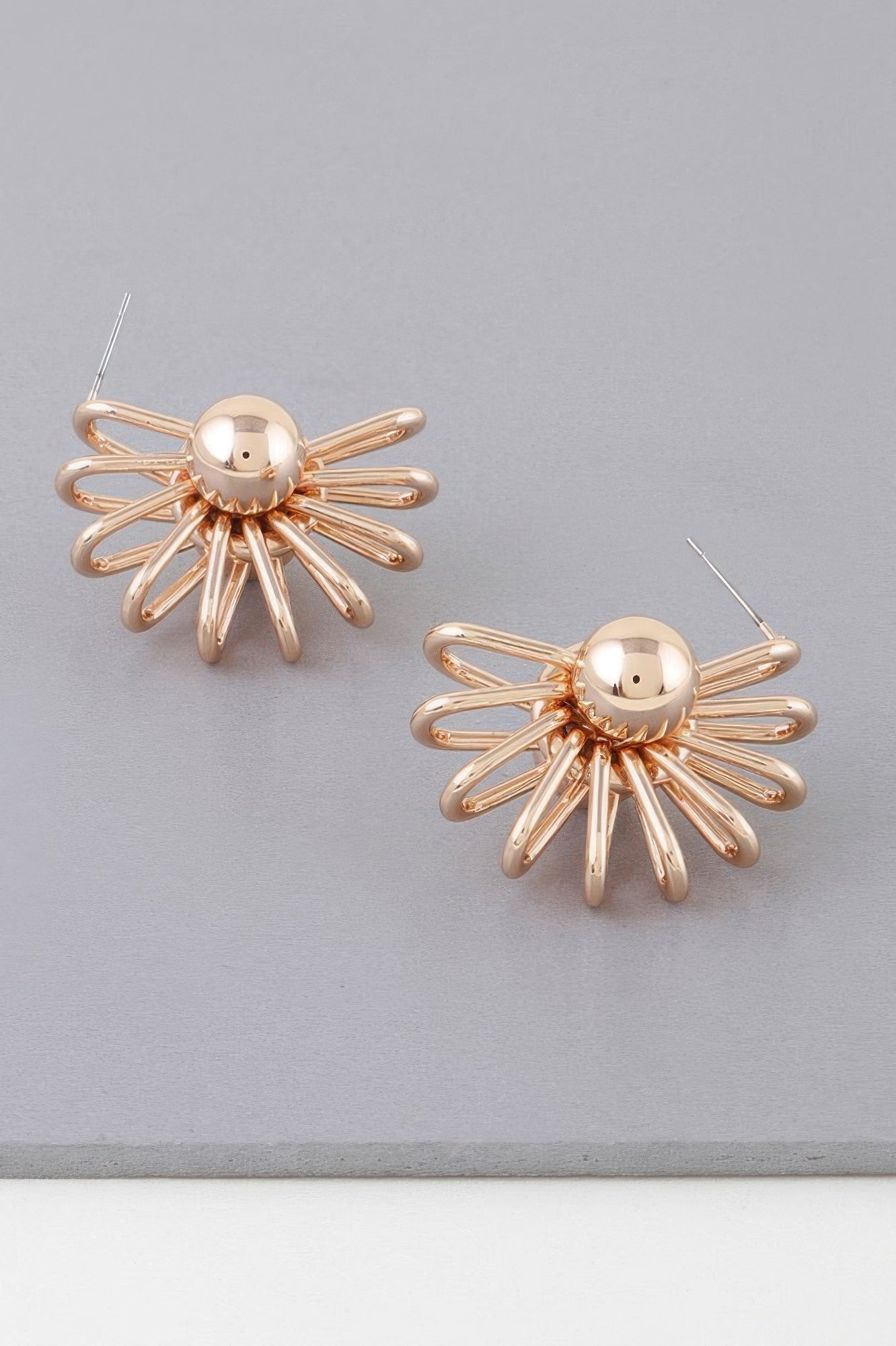 Double Shiny Neutron Wire Stud Earrings