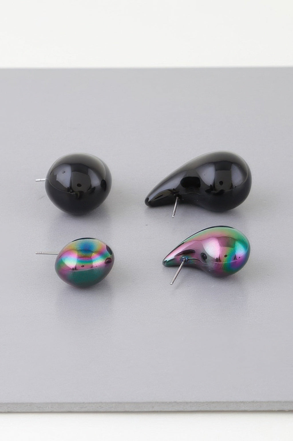 Multi Bulky Crescent Hoop Earrings Set