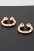 Horn Bolt Hoop Earrings