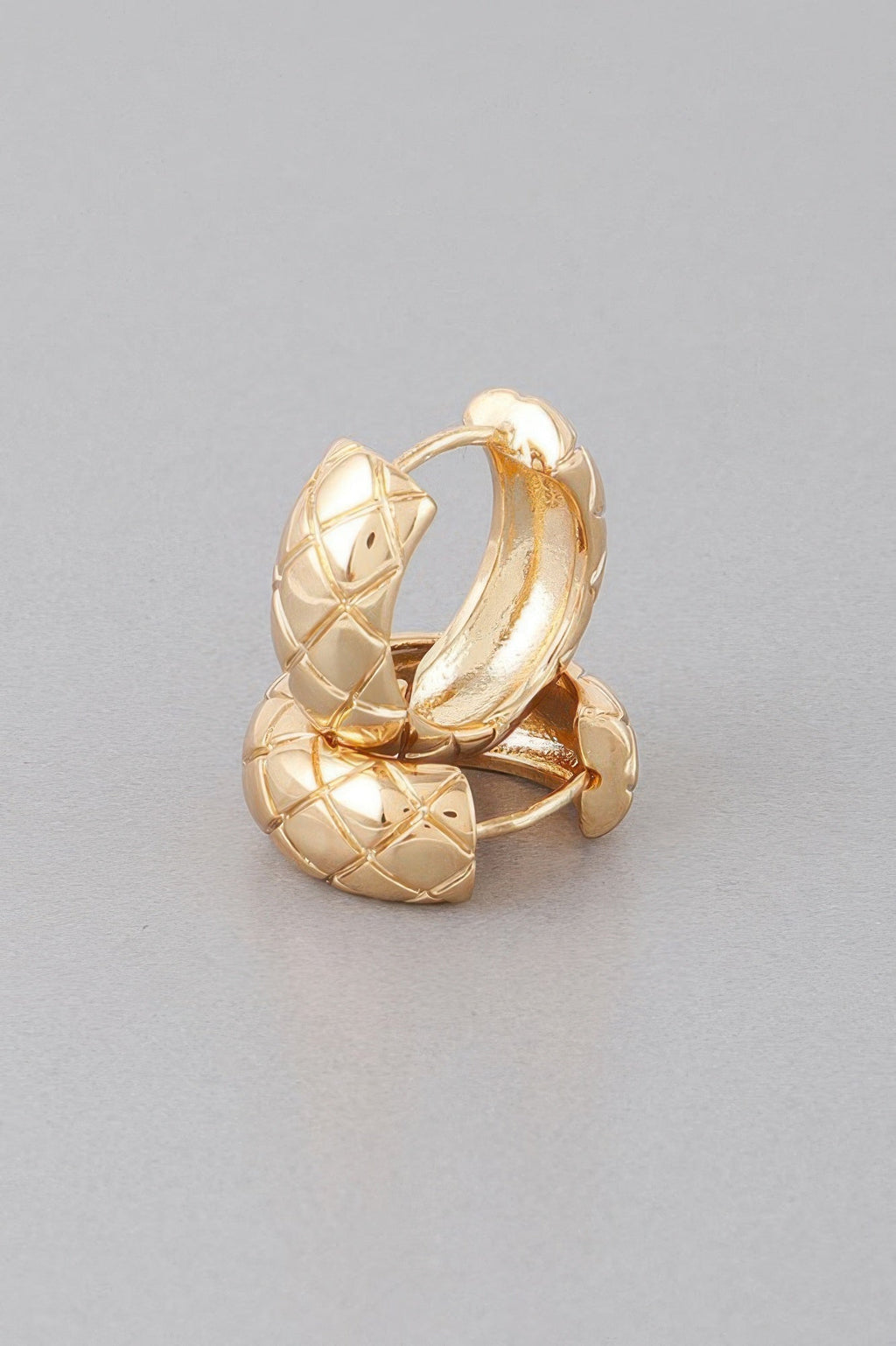 Quilted Hoop Earrings