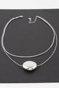 Double Shiny Plate Necklace