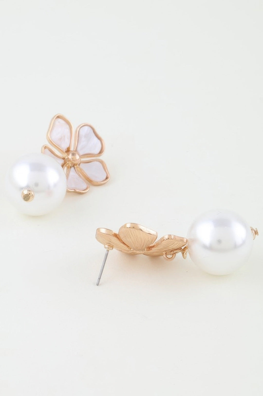 Marble Flower Stone Drop Earrings