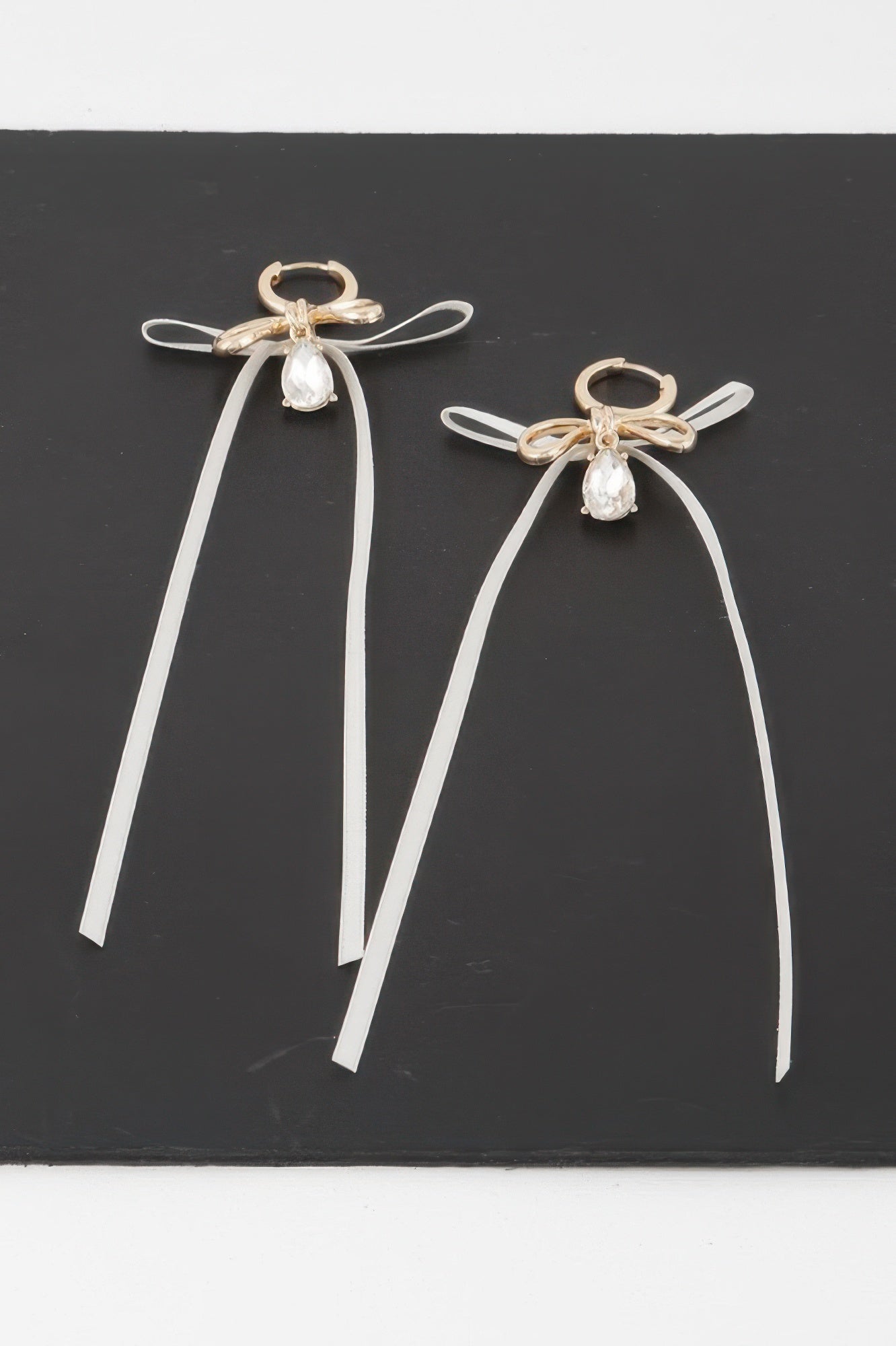 Ribbon Wrap Teardrop Earrings