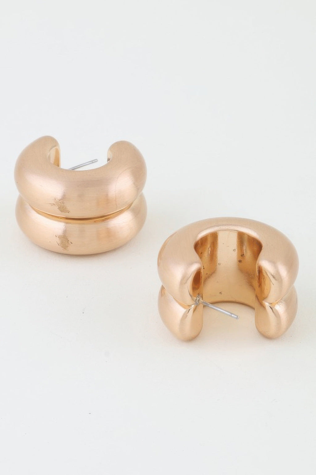 Double Matte Hoop Earrings