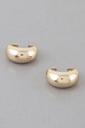 Shiny Crescent Hoop Earrings