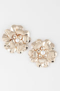 Pearl Flower Stud Earrings