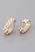 Textured Ware Brass Cuff Earrings