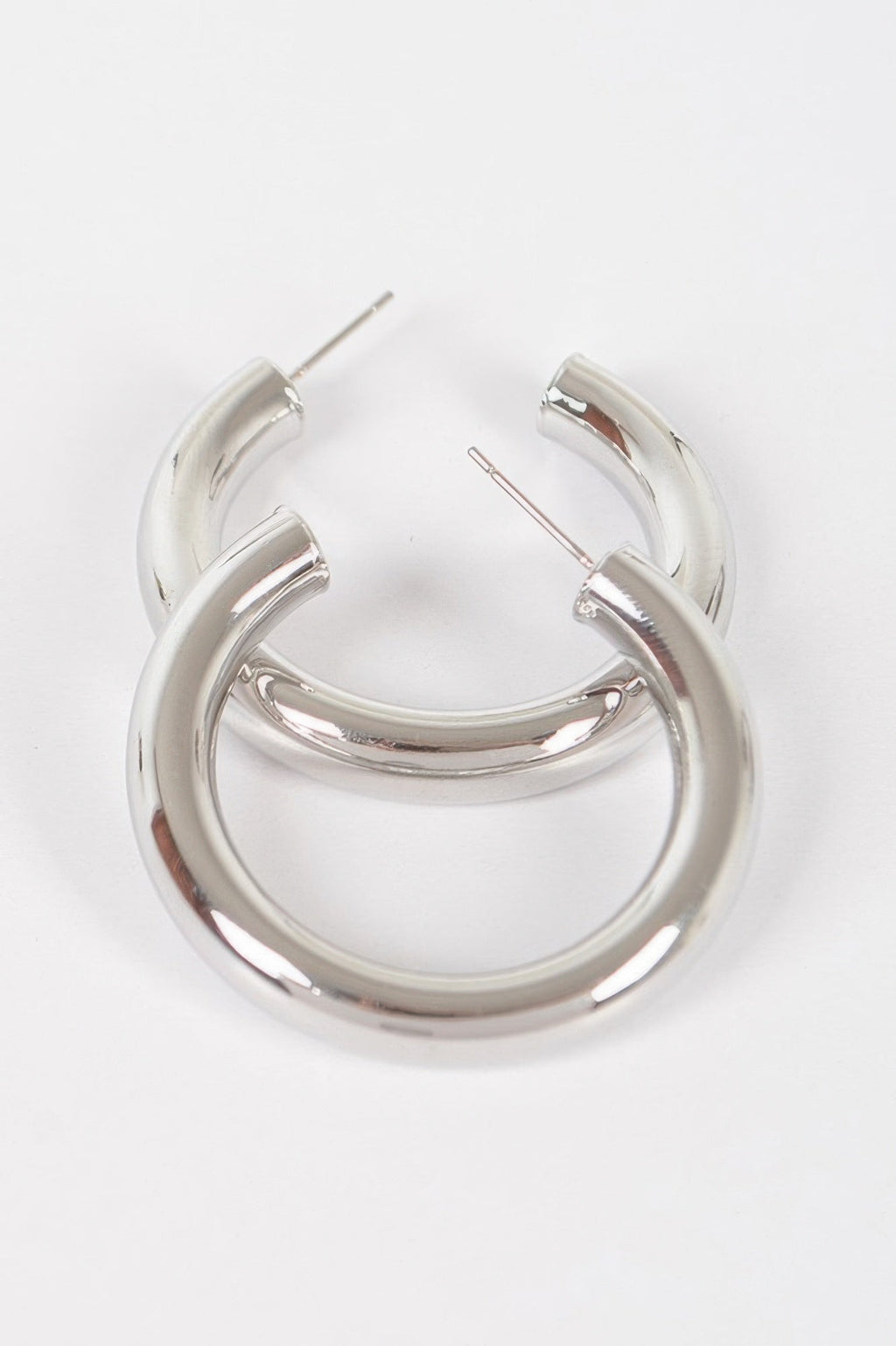 4cm Metal Pipe Hoop Earring