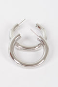 4cm Metal Pipe Hoop Earring