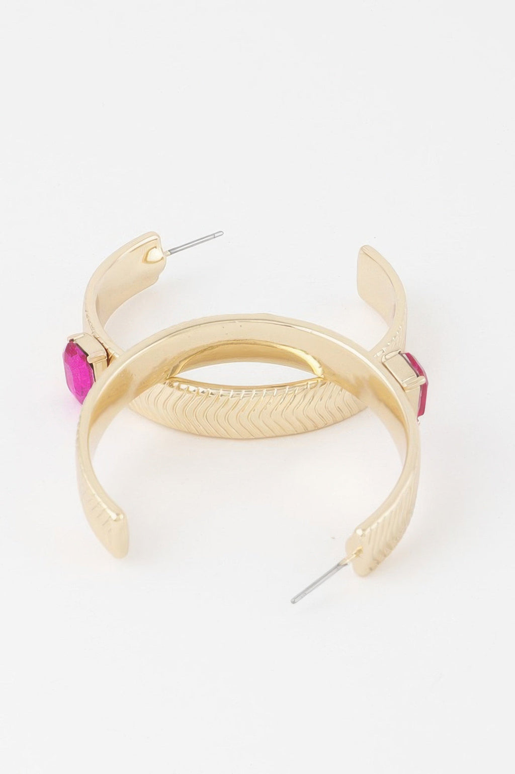 Cubic Rhinestone Hoop Earrings