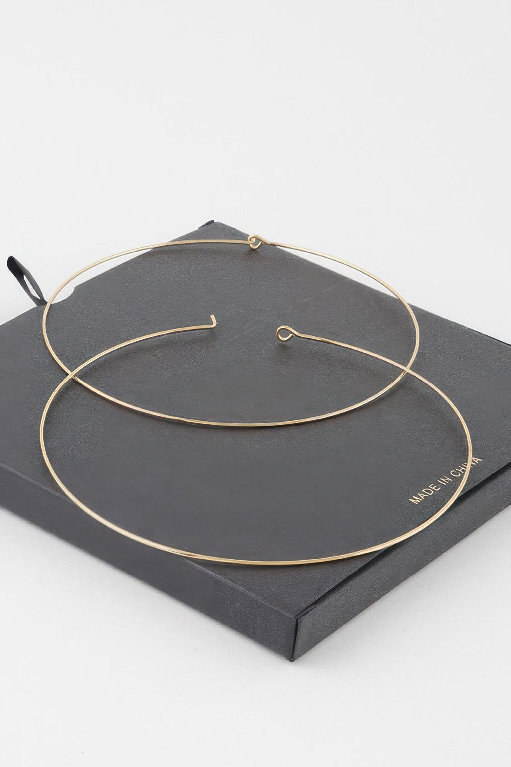 Wide Gold Dipped Flat Hoop Earrings