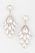 Rhinestone Teardrop Flare Earrings