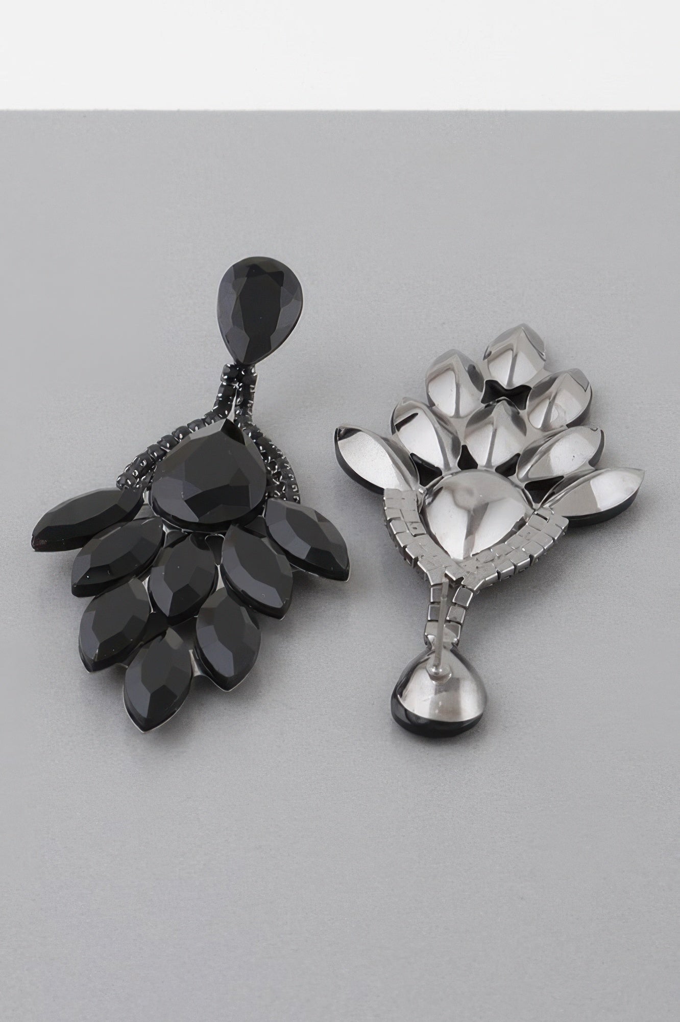 Rhinestone Teardrop Flare Earrings