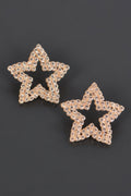 Star Shape Rhinestone Stud Earrings