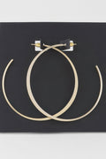 Oversized Flat Metal Hoop Earrings