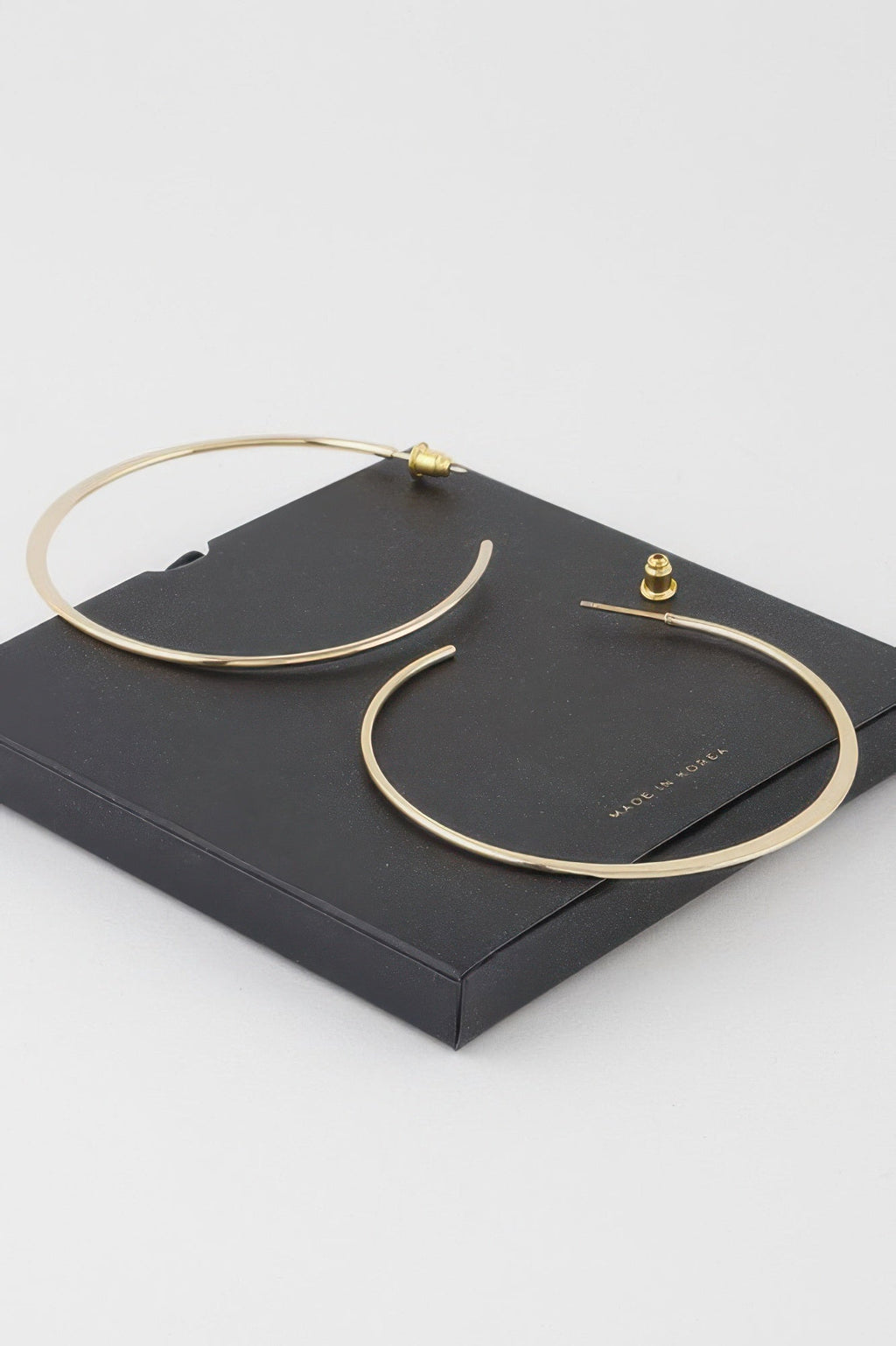 Oversized Flat Metal Hoop Earrings