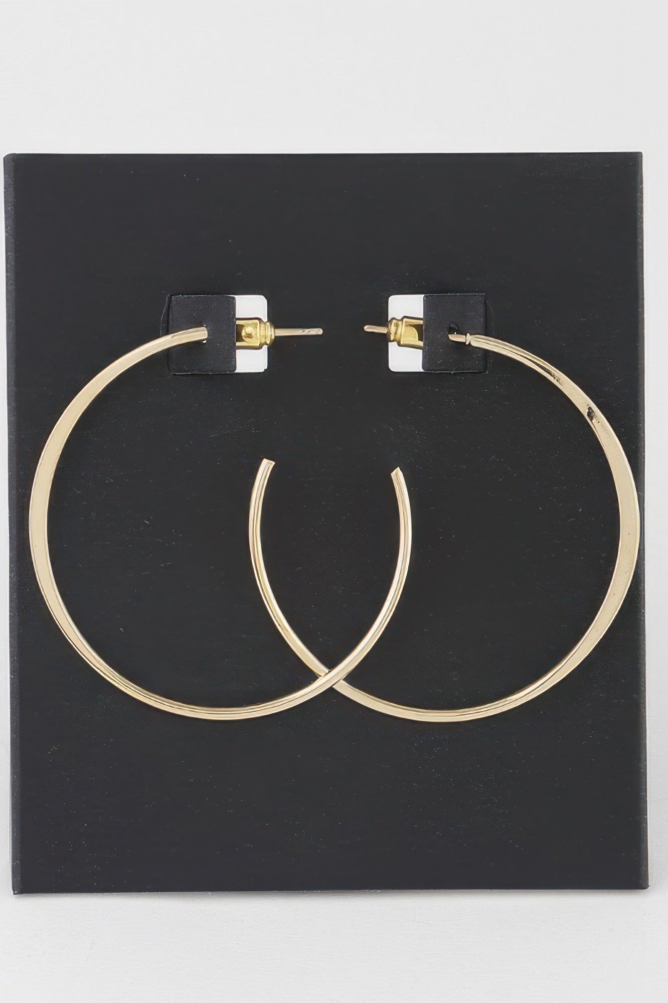 Flat Metal Dipped Hoop Earrings