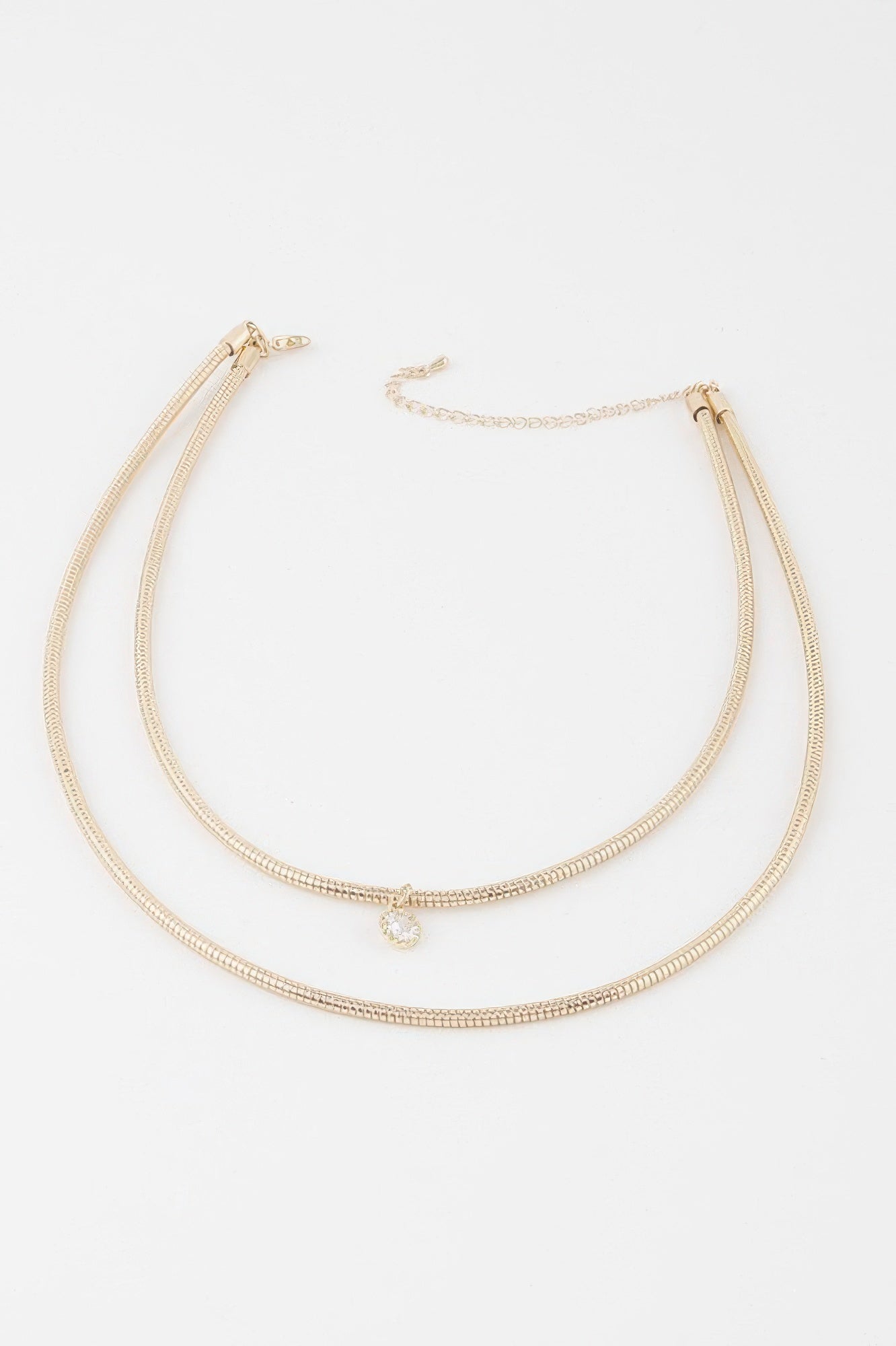 Double Jewel Coil Necklace