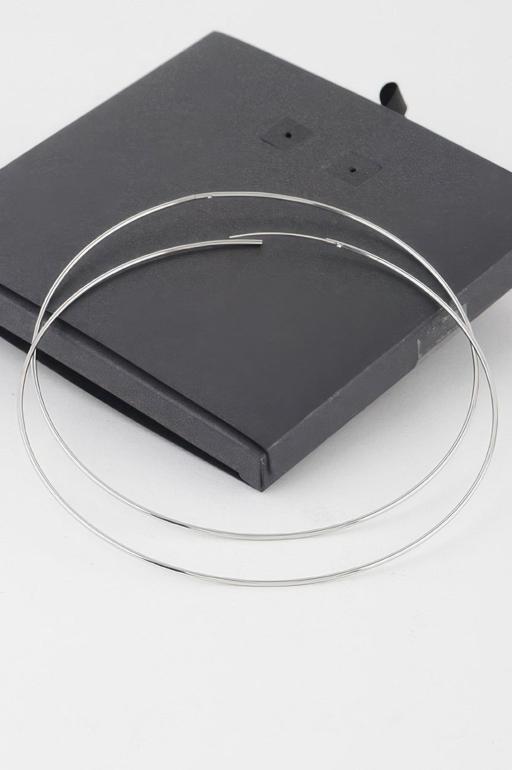 Wide Metal Hoop Earrings