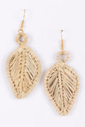 Faux Straw Earring