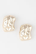 Chunky Textured Dish Stud Earrings