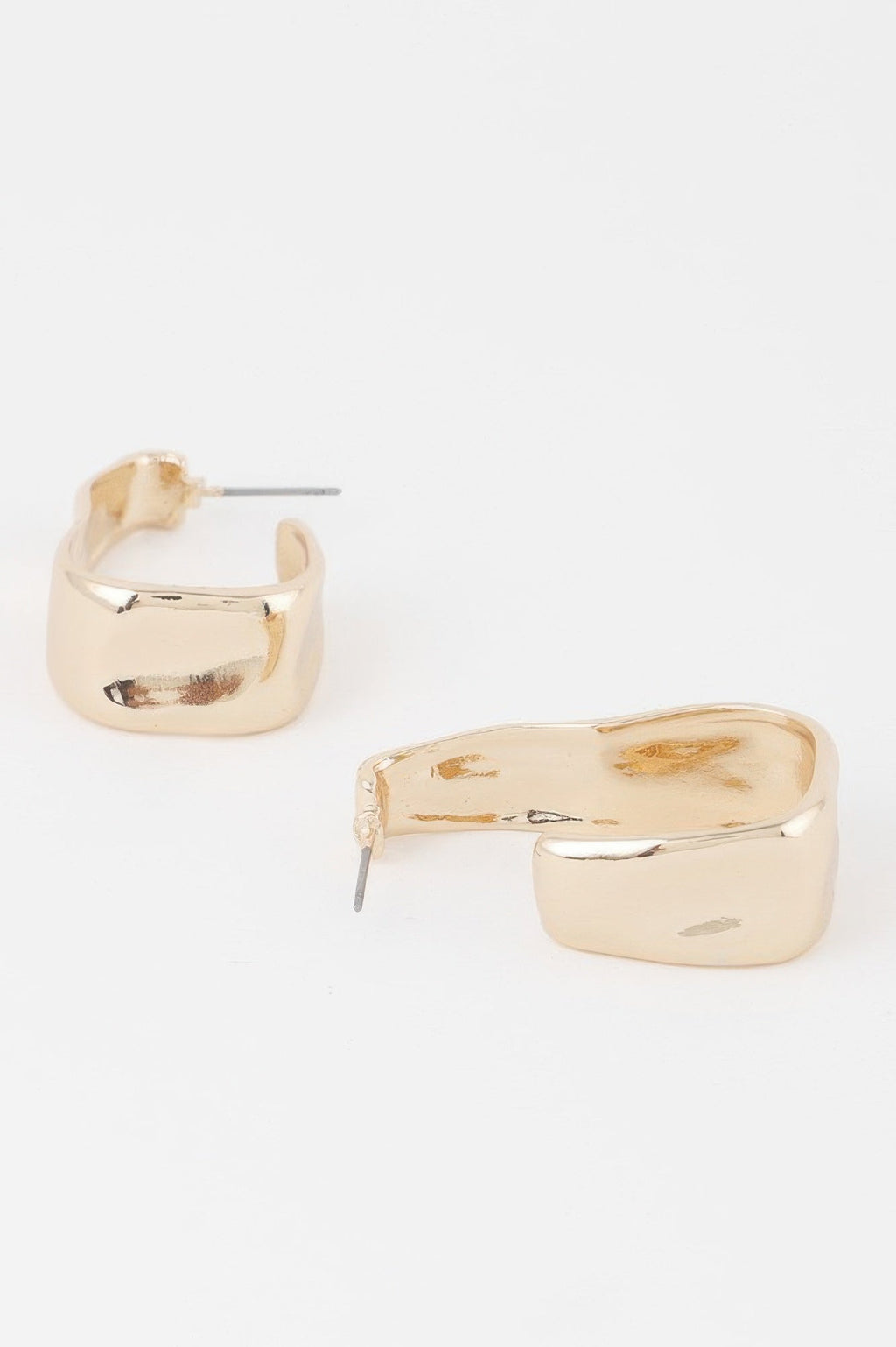 Plated Open Cuff Earrings