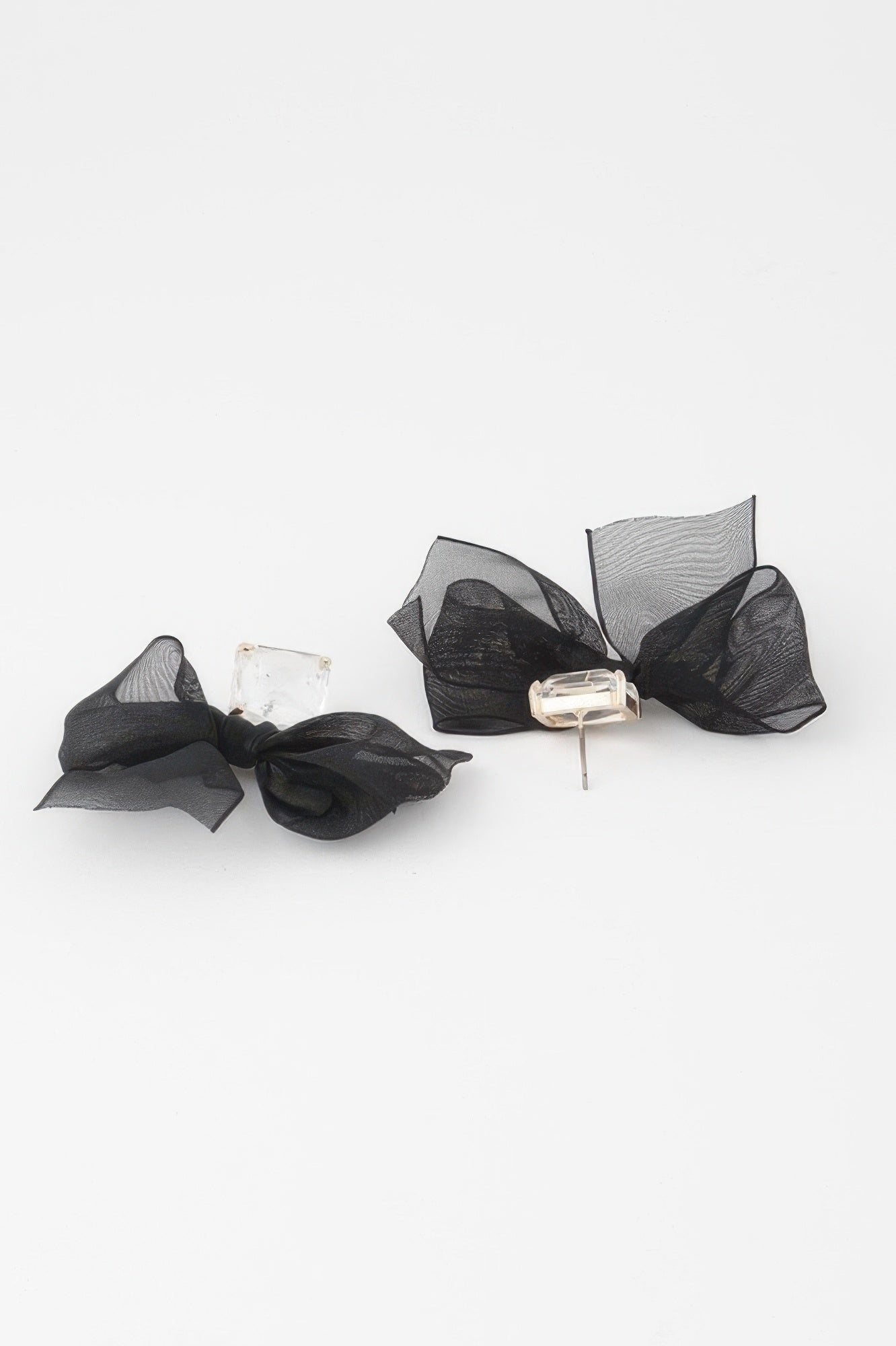 Black Bownot Dangle Earrings