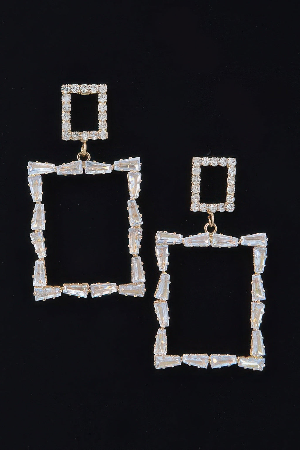 Multi Rhinestone Dangle Earring