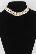 Triple Braid Snake Chain Necklace