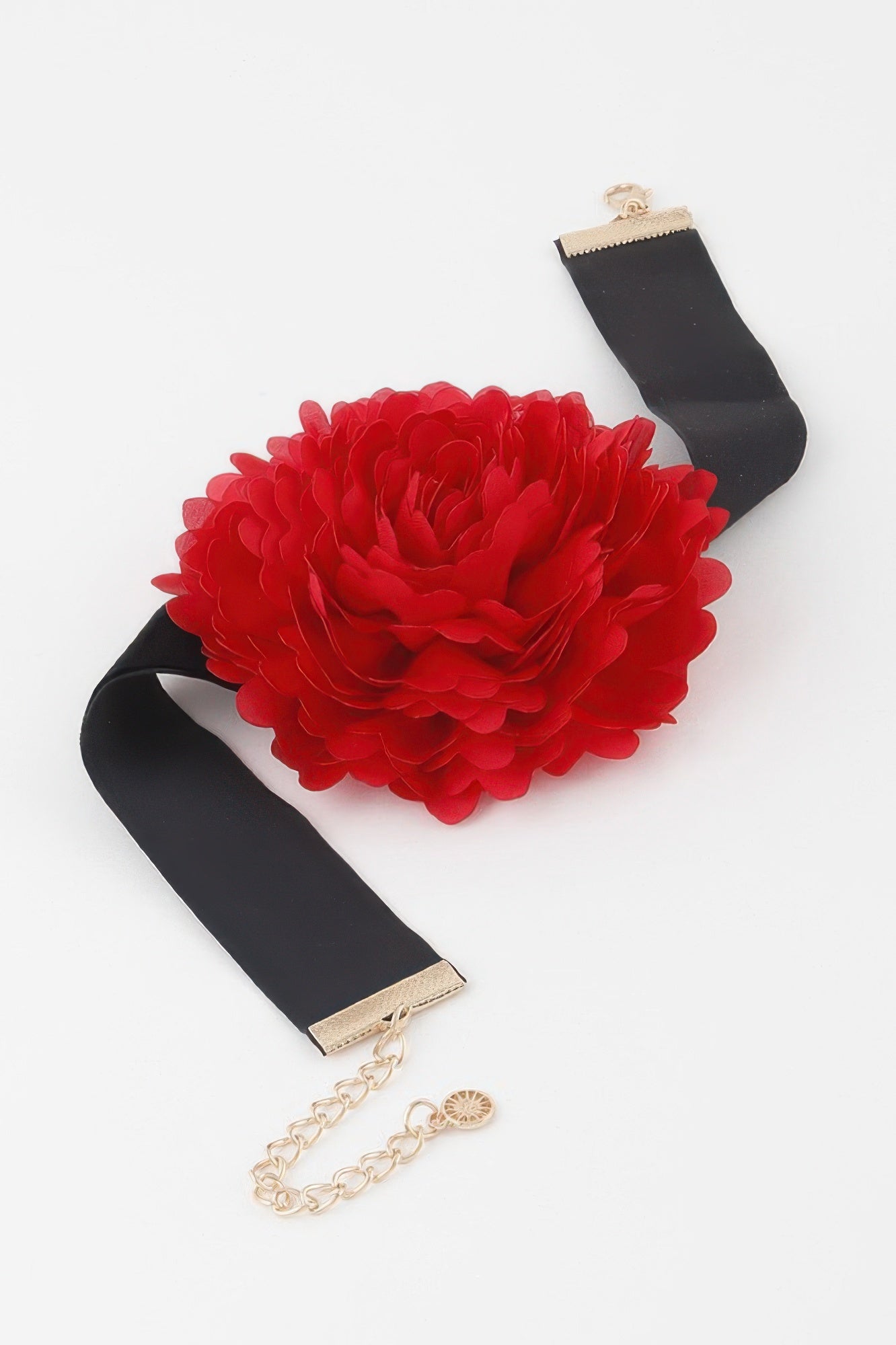 Layered Flower Petal Choker Necklace