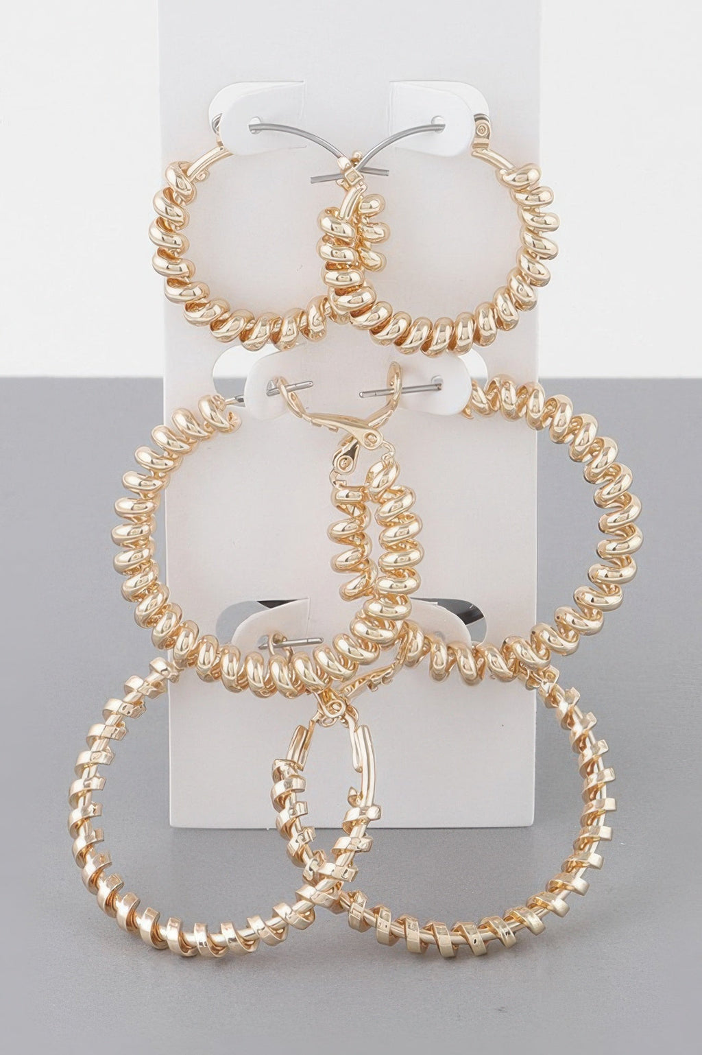 Multi Wrapped Hoop Earrings Set