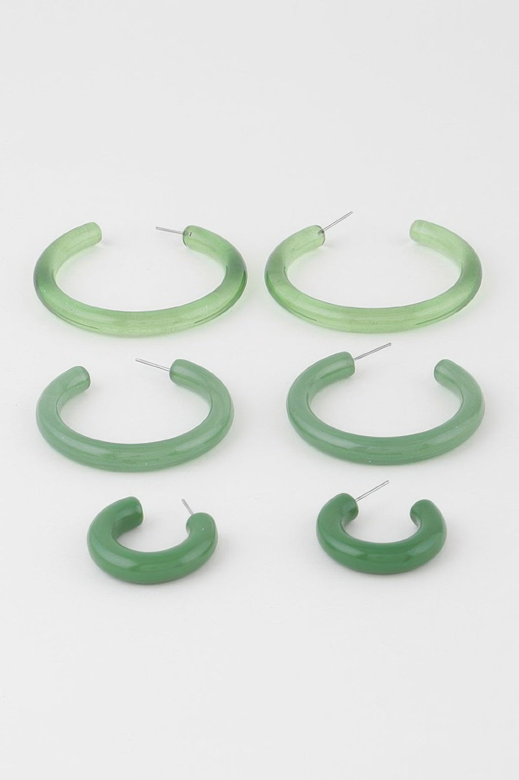Multi Solid Hoop Earrings Set