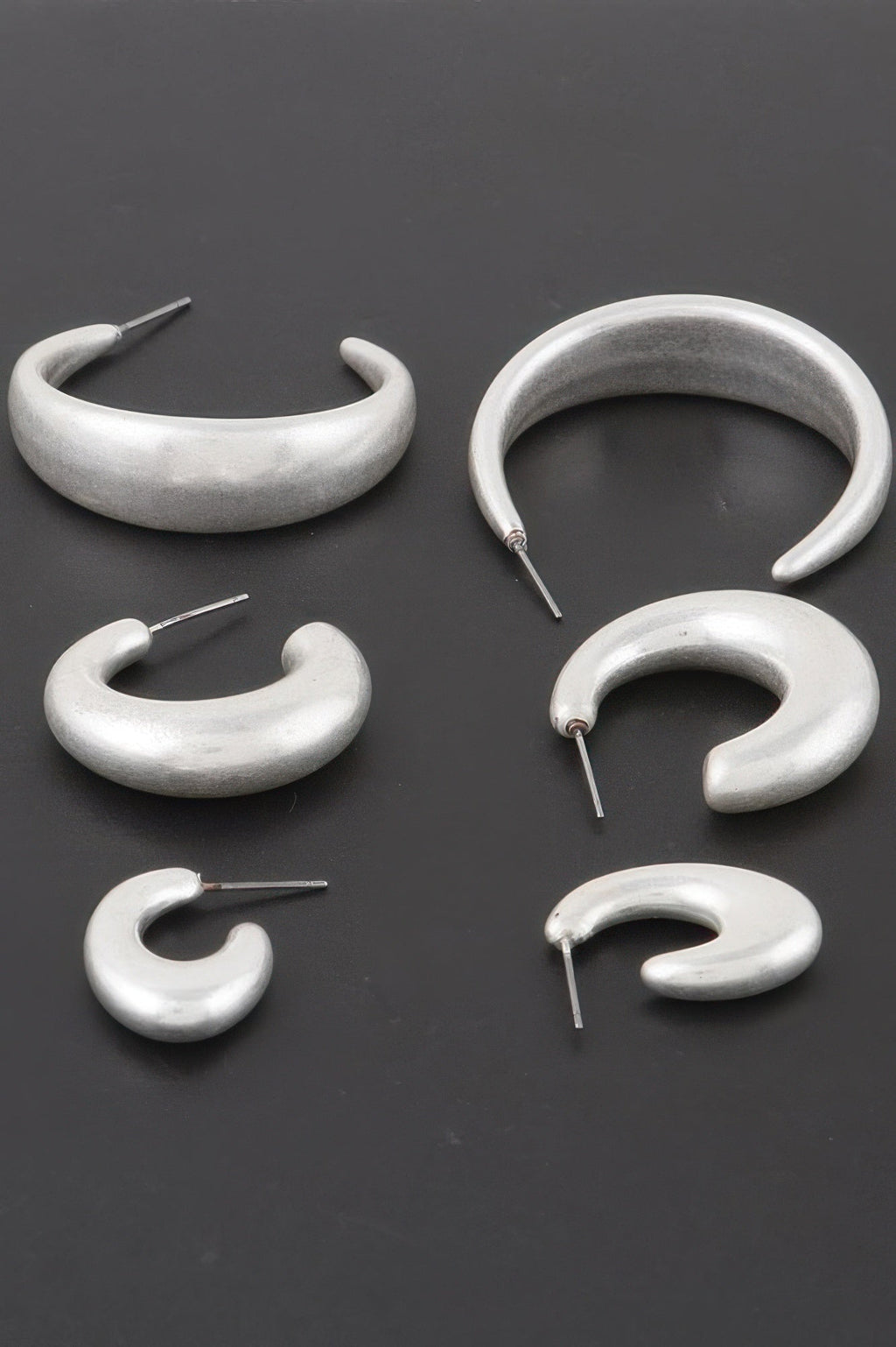 Minimal Open Hoop Earrings Set