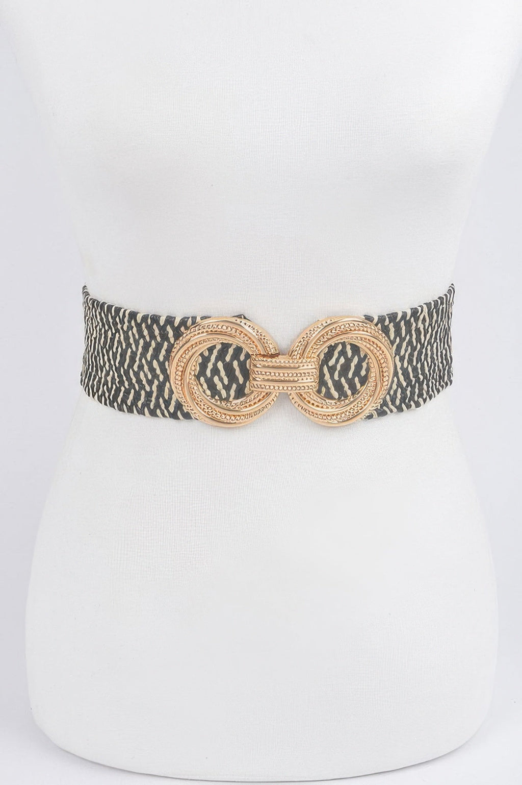 Metal Buckle Stretch Waist Belt