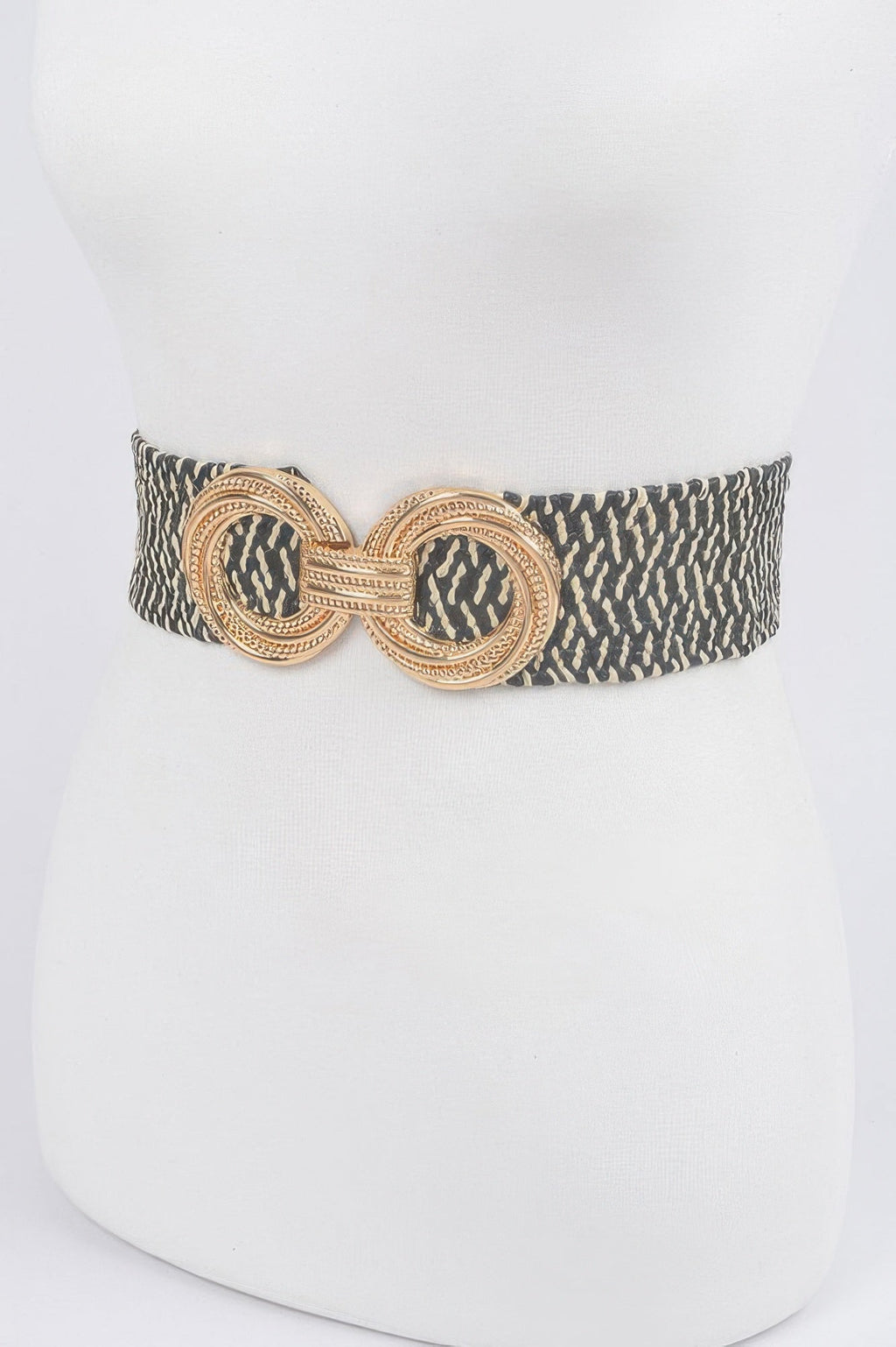 Metal Buckle Stretch Waist Belt