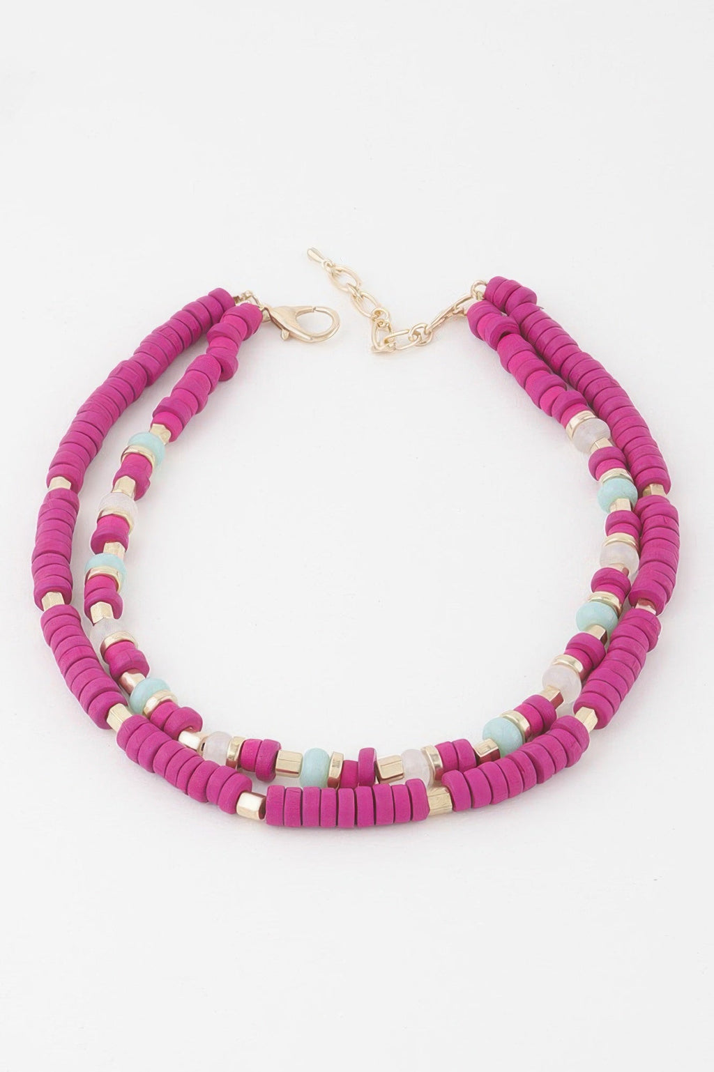 Two Toned Layered Disk Necklace