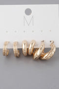 Multi Bulky Hoop Earrings Set