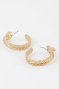 Braided Snake Hoop Earrings