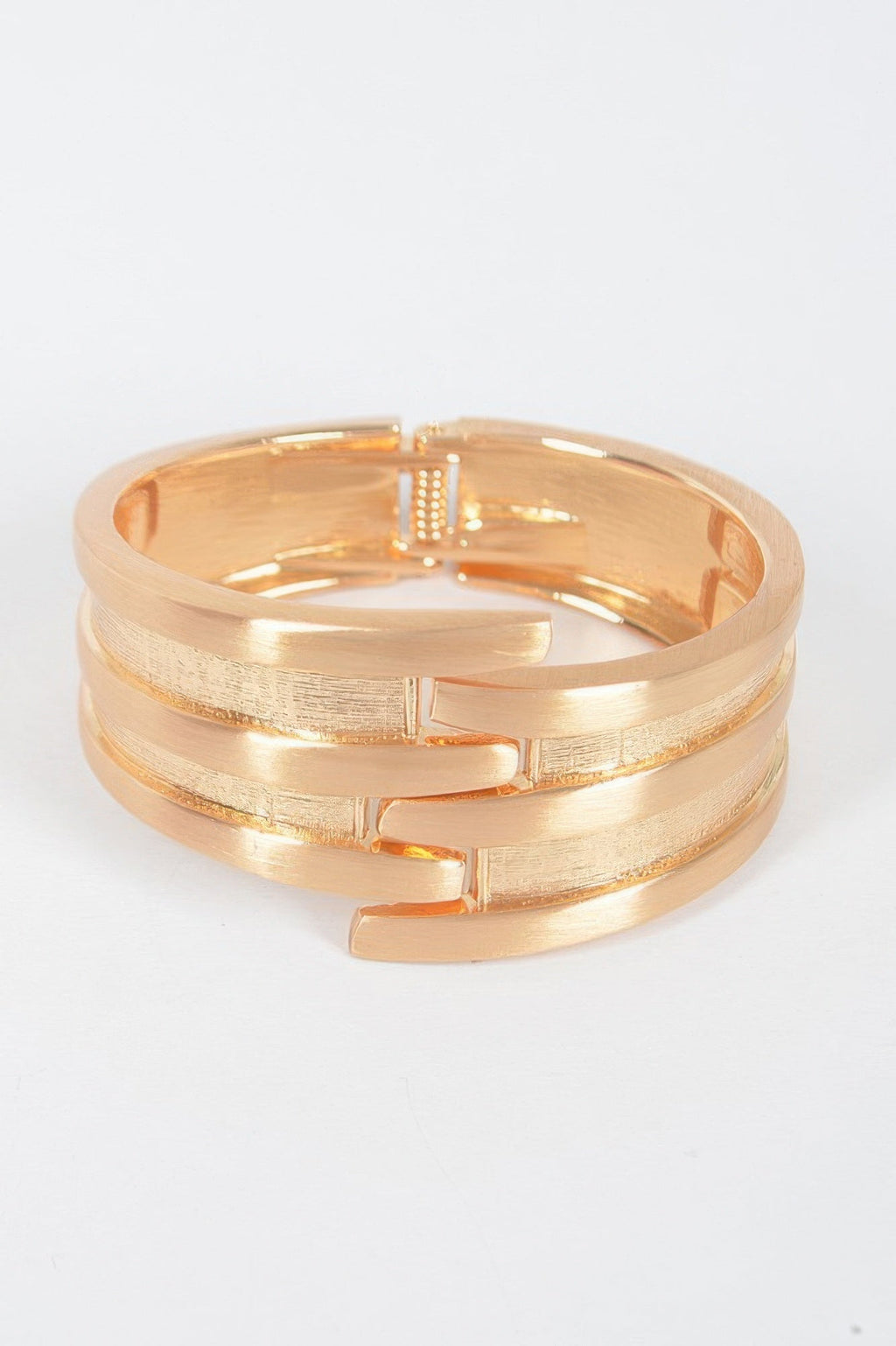 Metal Spring Hinge Cuff Bracelet