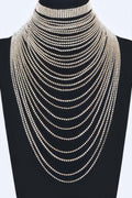 Multi Layered Rhinestone Necklace