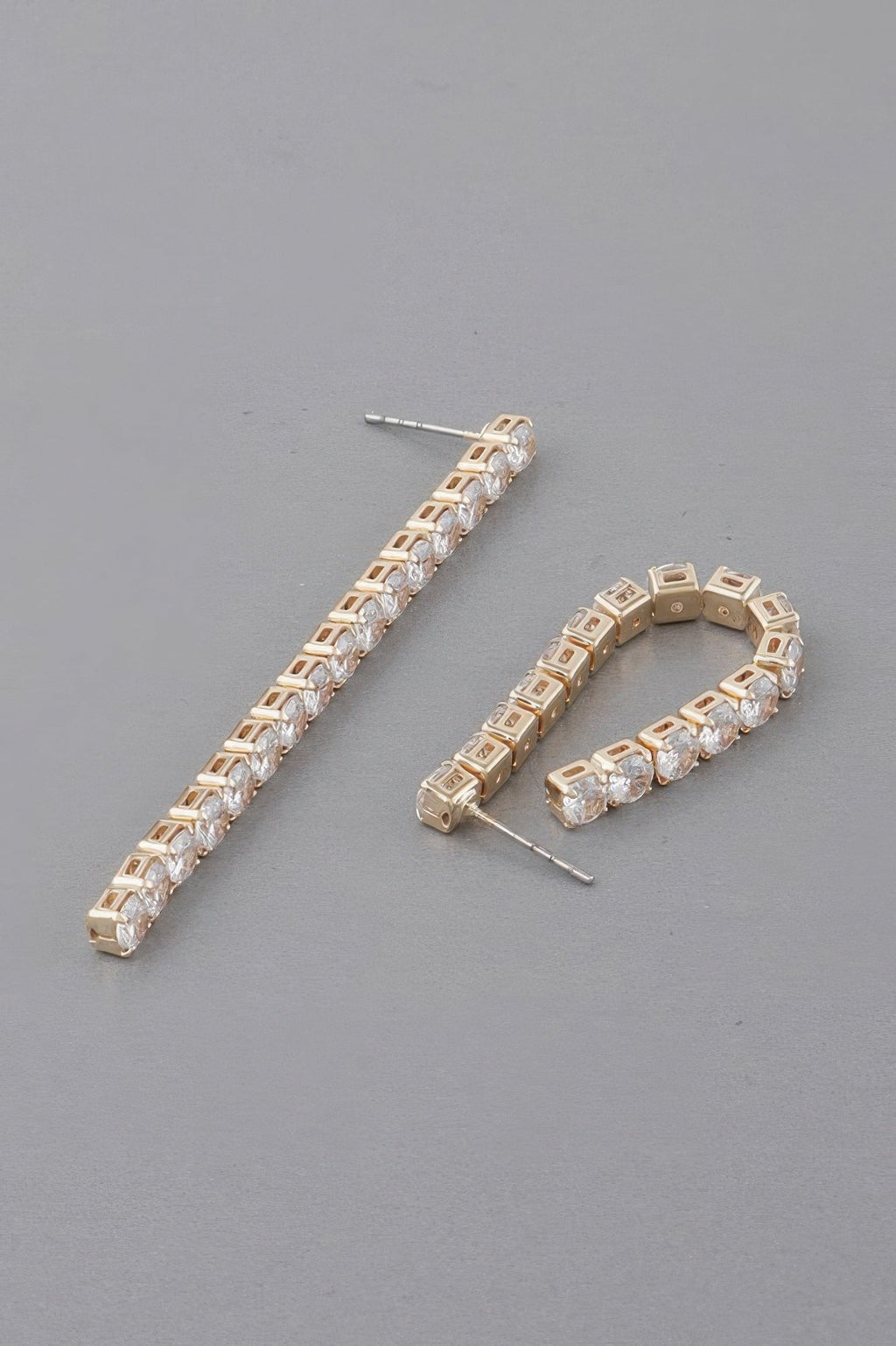 Rhinestone Bar Drop Earrings