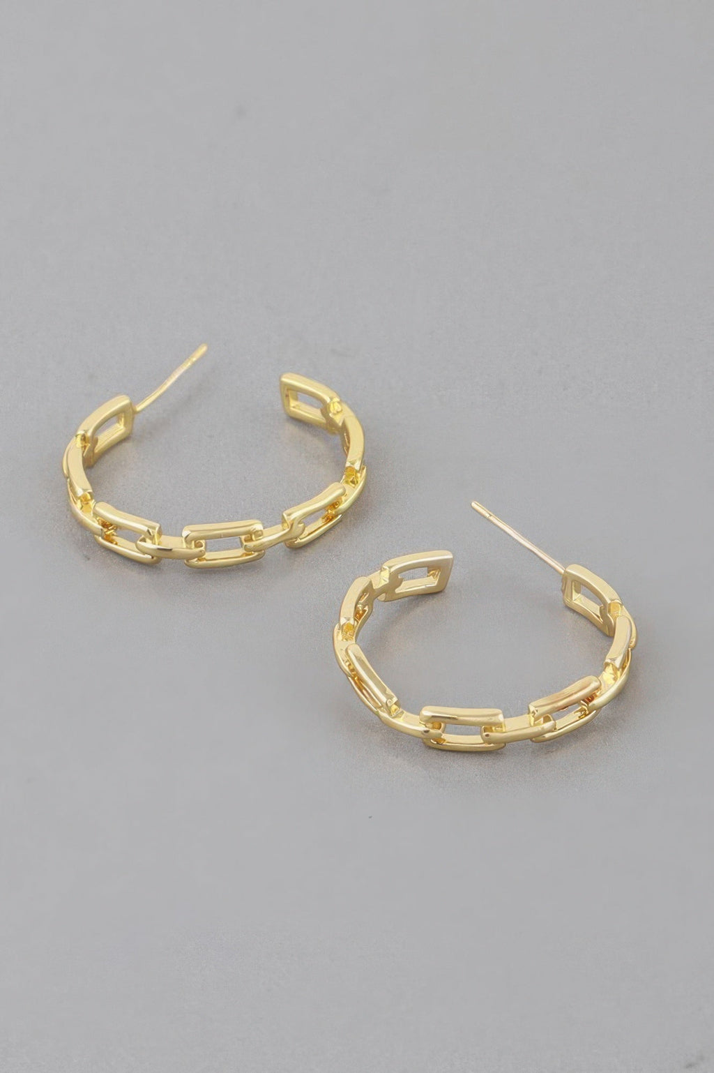 Link Chain Hoop Earrings