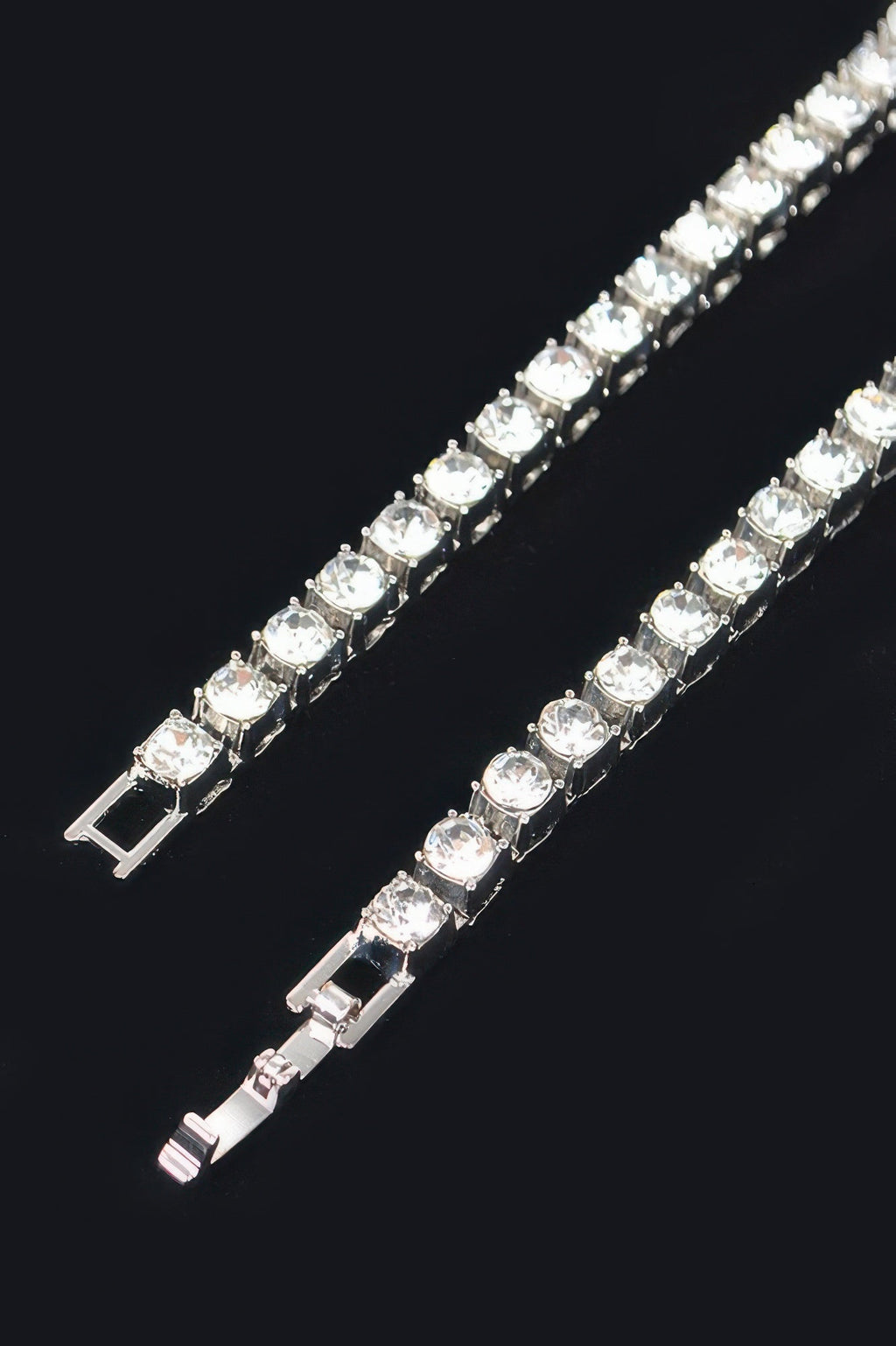Rhinestone Chain Layered Necklace 60cm